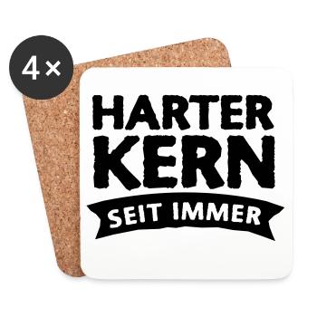 harter kern seit immer 1c - Untersetzer (4er-Set) - Weiß - Vorne