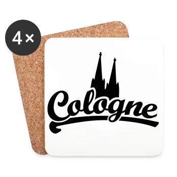 Cologne Classic Dom - Köln mit Kölner Dom - Untersetzer (4er-Set) - Weiß - Vorne