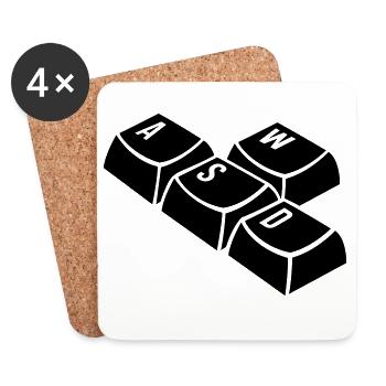 keyboard - Coasters (set of 4) - white - Front
