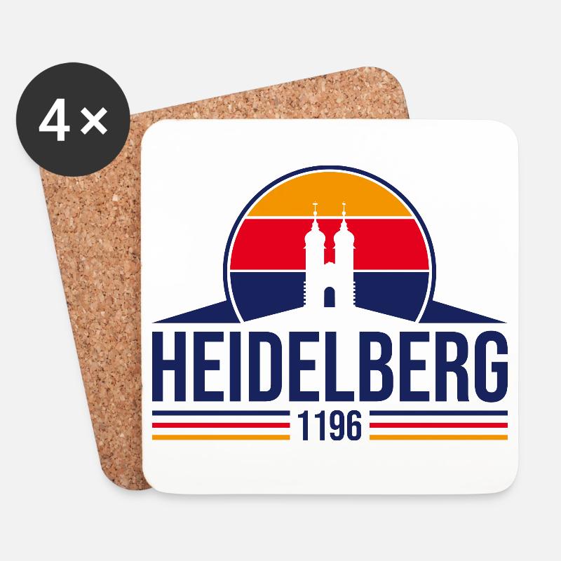 Heidelberg - Untersetzer (4er-Set) - Weiß