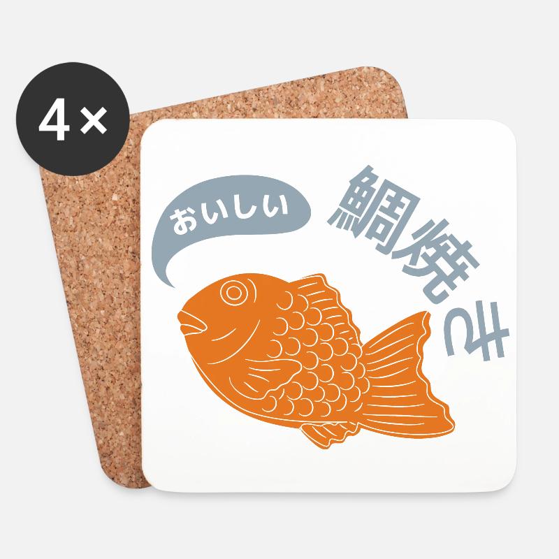 Taiyaki - Untersetzer (4er-Set) - Weiß