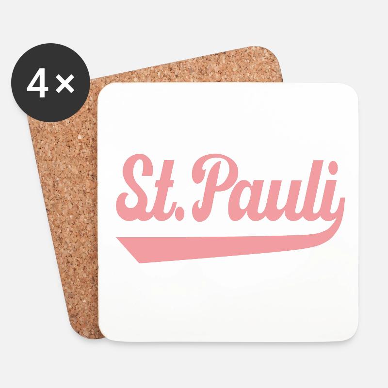 St Pauli Hamburg - Untersetzer (4er-Set) - Weiß