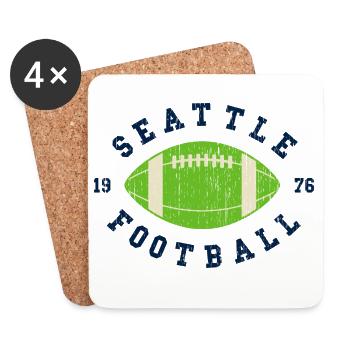 Seattle Football - Coasters (set of 4) - white - Front