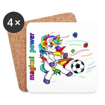 Unicorn Football - Unicorn Football - Dessous de verre (lot de 4) - blanc - Devant