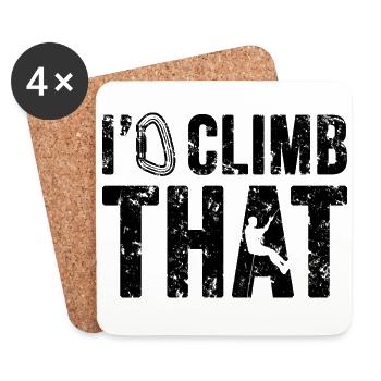 Klettern Ich würde das Kletterer-Bouldern erklimmen - Untersetzer (4er-Set) - Weiß - Vorne