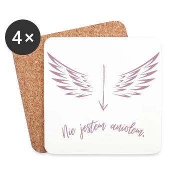 Je ne suis pas un ange - Dessous de verre (lot de 4) - blanc - Devant