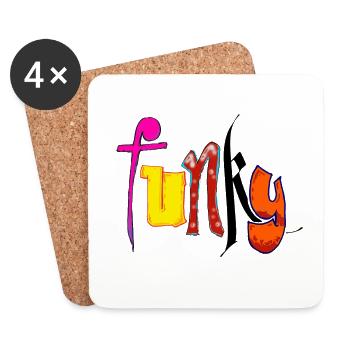 Funky - Untersetzer (4er-Set) - Weiß - Vorne