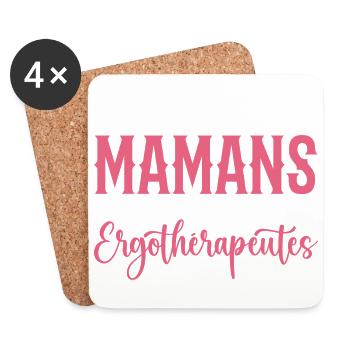 The best moms are occupational therapists - Coasters (set of 4) - white - Front