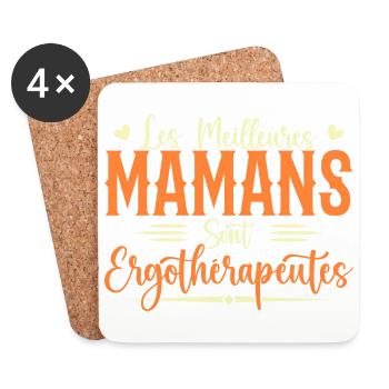 The best moms are occupational therapists - Coasters (set of 4) - white - Front