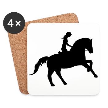 Reitsport Eleganz - Untersetzer (4er-Set) - Weiß - Vorne