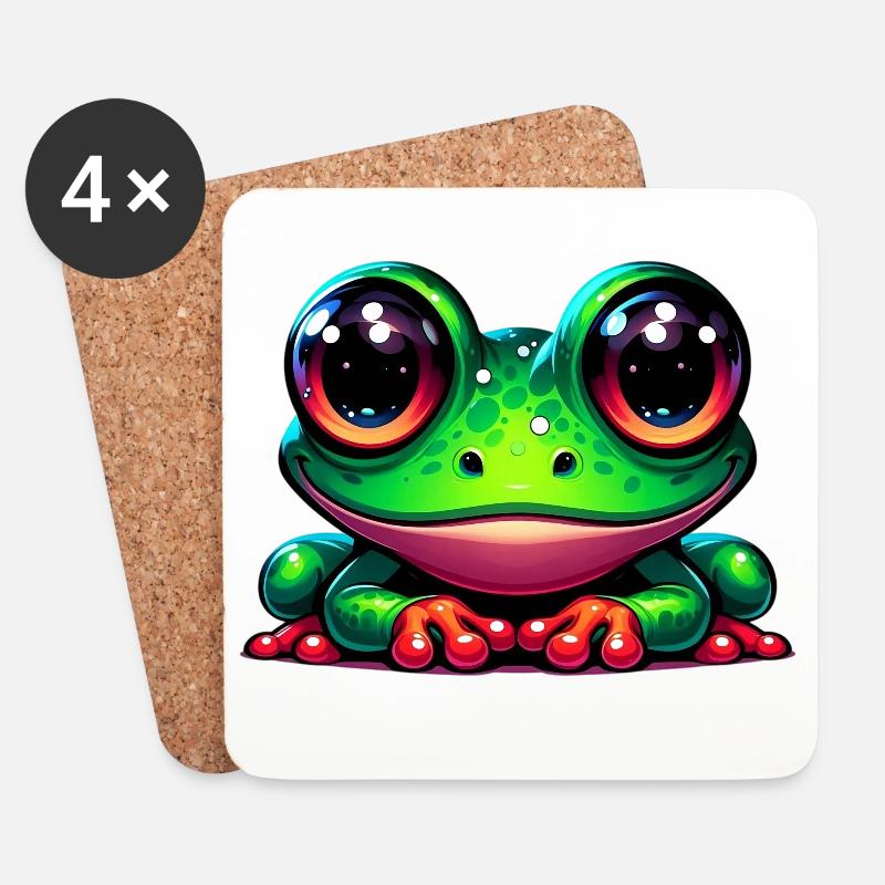 Frog - Coasters (set of 4) - white
