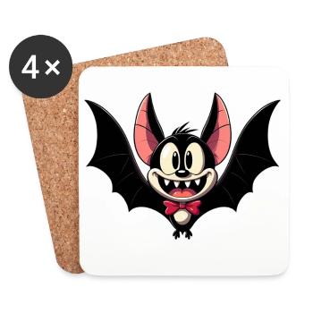 Bat - Coasters (set of 4) - white - Front