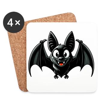 Bat - Coasters (set of 4) - white - Front