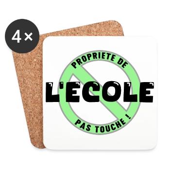 School Property, Black - Coasters (set of 4) - white - Front