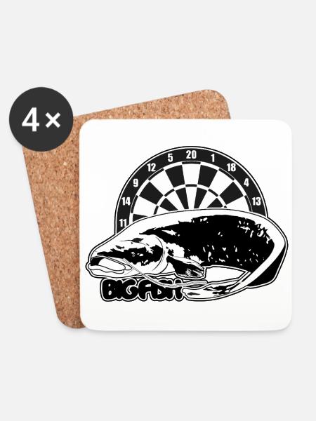BIG FISH - Untersetzer (4er-Set) - Weiß