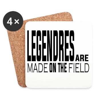 Legendres are made on the field - Dessous de verre (lot de 4) - blanc - Devant