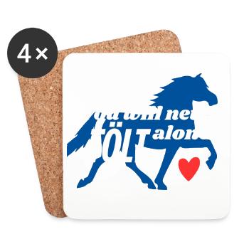 You will never TÖLT alone. Islandpferd 🇮🇸 - Untersetzer (4er-Set) - Weiß - Vorne