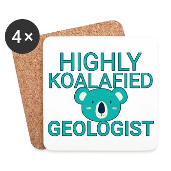 Geologist Koalafied Geology - Coasters (set of 4) - white - Front