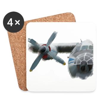 An-12 - Untersetzer (4er-Set) - Weiß - Vorne