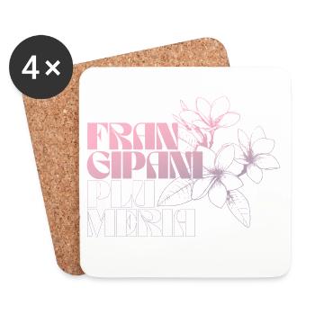 Vibrant Floral Typography Design - Coasters (set of 4) - white - Front