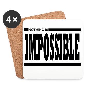 NOTHING IS IMPOSSIBLE - Dessous de verre (lot de 4) - blanc - Devant