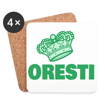 Geschenk für Oresti - Untersetzer (4er-Set) - Weiß - Vorne