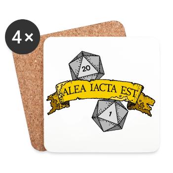 Alea Iacta Est Dice Roll - Coasters (set of 4) - white - Front