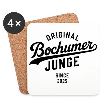 Véritable Bochum Sweat à capuche Bochum Chemise Combi-short - Dessous de verre (lot de 4) - blanc - Devant