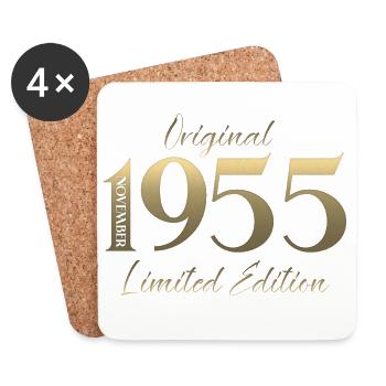70. Geburtstag Original November Jahrgang 1955 - Untersetzer (4er-Set) - Weiß - Vorne