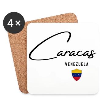 Caracas Venezuela, elegant design of Caracas - Coasters (set of 4) - white - Front