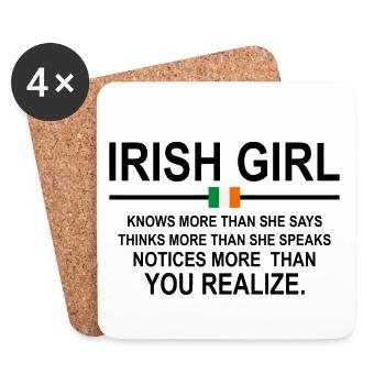 Irish Girl  - Coasters (set of 4) - white - Front
