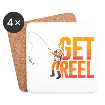 Anglers Fishermen Fishing Sport Fishermen - Coasters (set of 4) - white - Front