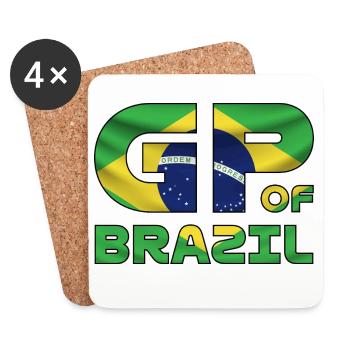 brazil_gp - Untersetzer (4er-Set) - Weiß - Vorne