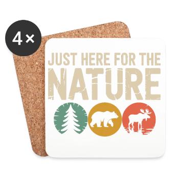 Nur für die Natur hier: Rustic Wildlife Tee - Untersetzer (4er-Set) - Weiß - Vorne