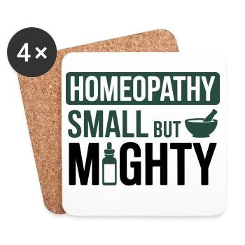 Homöopathie Klein, aber mächtiger Profi - Untersetzer (4er-Set) - Weiß - Vorne