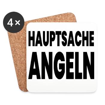 Angeln - Untersetzer (4er-Set) - Weiß - Vorne