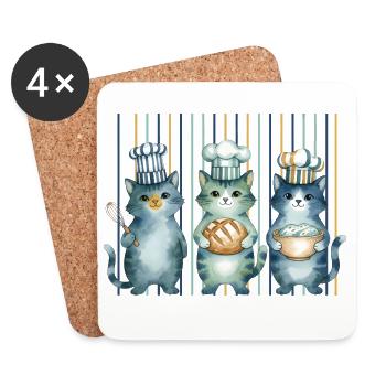 sourdough Bread Baking Baker Sourdough Starter Era - Coasters (set of 4) - white - Front