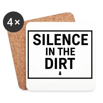Silence In The Dirt Swiss Typography Tee - Coasters (set of 4) - white - Front