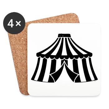 Circus Tent Manege Event Icon - Coasters (set of 4) - white - Front