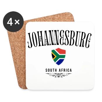 Souvenir Johannesburg, j’adore Johannesburg - Dessous de verre (lot de 4) - blanc - Devant