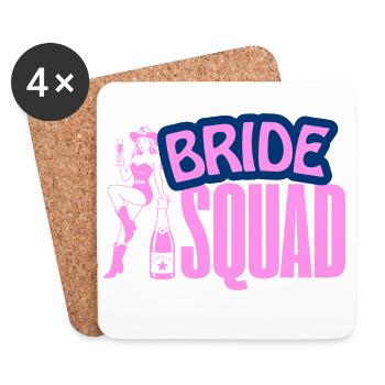 Bride Squad Party Vibe - Untersetzer (4er-Set) - Weiß - Vorne