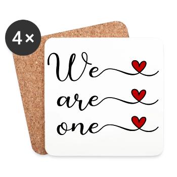 We are one Unity Team Design - Coasters (set of 4) - white - Front