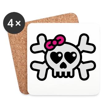 dolly_rodger_3colors - Coasters (set of 4) - white - Front