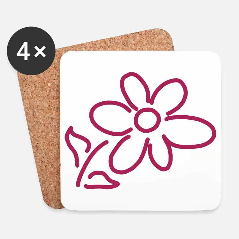 iYpsilon Blume - Untersetzer (4er-Set) - Weiß