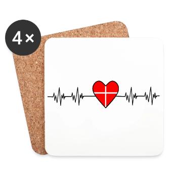 Denmark - Coasters (set of 4) - white - Front