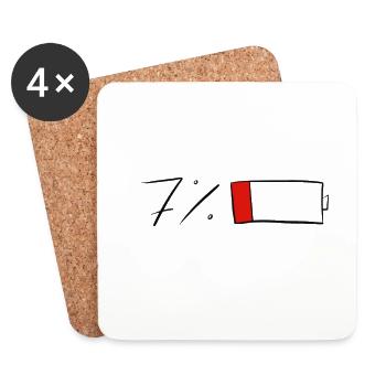 7% Akku - Untersetzer (4er-Set) - Weiß - Vorne