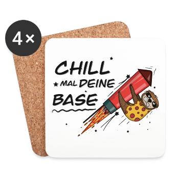 Chill your base - Coasters (set of 4) - white - Front