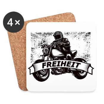 Freiheit - Untersetzer (4er-Set) - Weiß - Vorne