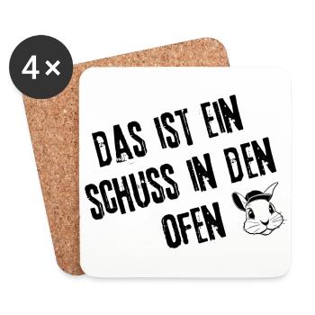 Fehlschuss Mode | Redewendung - Untersetzer (4er-Set) - Weiß - Vorne