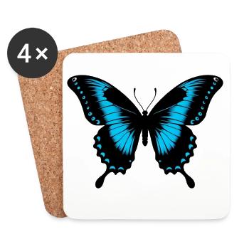 Schmetterling - Untersetzer (4er-Set) - Weiß - Vorne